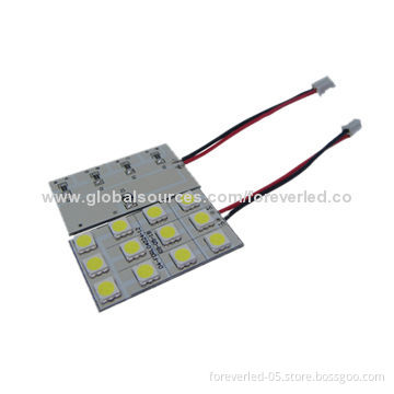 Panel Interior Dome LED Light with 12pcs 5050SMD, 1.44W, Reading Light 11-18V